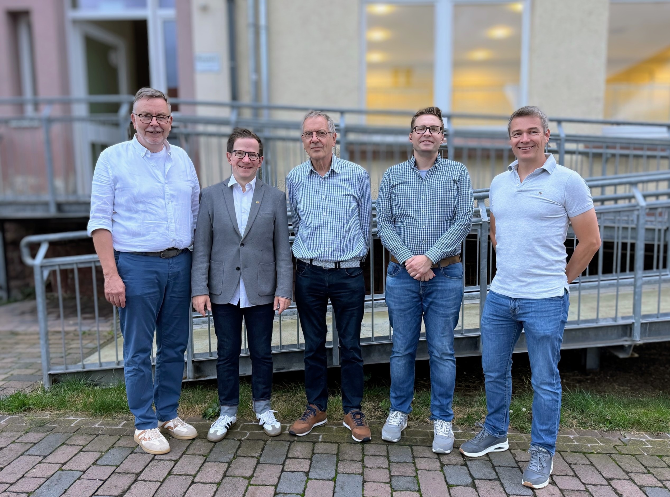 Das neu gewählte Vorstandsteam der FDP Münster und Altheim (v.l.n.r.): Jörg Schroeter, Arne Mundelius, Albert Matheis, Kai Döring und Björn Born
