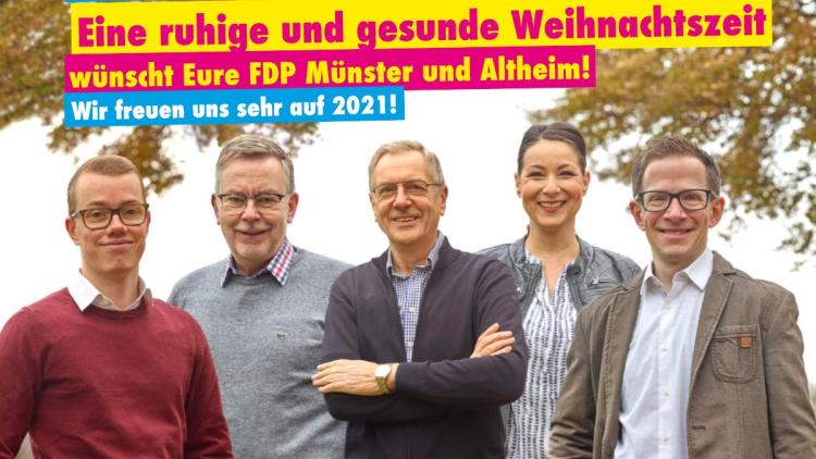 Die FDP Münster und Altheim wünscht frohe Weihnachten!