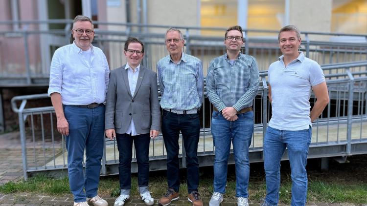 Das neu gewählte Vorstandsteam der FDP Münster und Altheim (v.l.n.r.): Jörg Schroeter, Arne Mundelius, Albert Matheis, Kai Döring und Björn Born